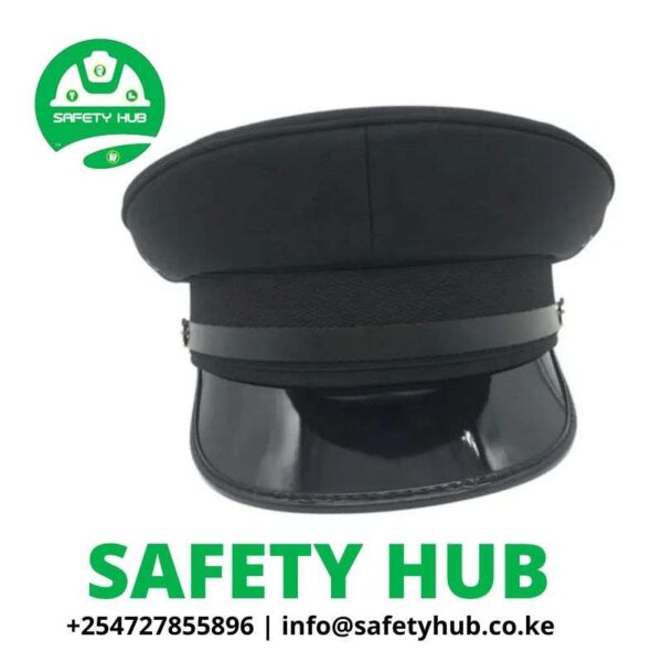 Black Cotton Security Guard Cap