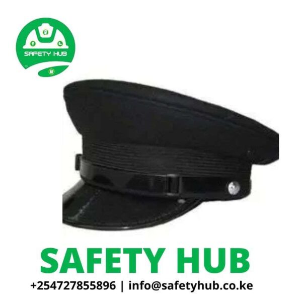 Black Cotton Security Guard Caps