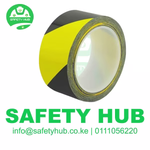 Black white warning tapes for construction sites