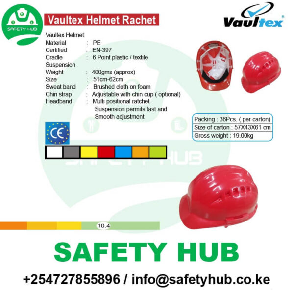 Red Vaultex Safety Helmet