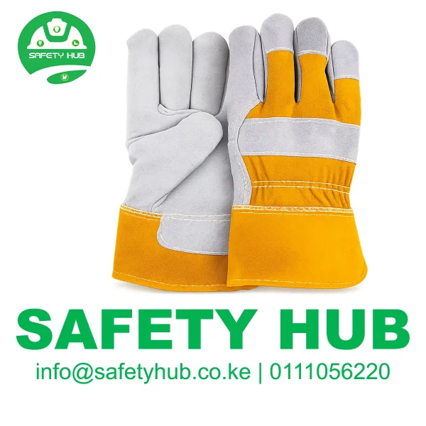 Rigger Gloves Safety leather gloves with a double coated palm