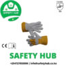 Safety leather gloves high quality coated palm