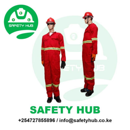 Red Reflective safety Overalls.