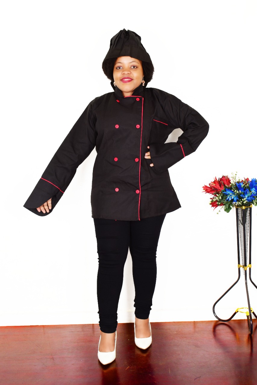 Chef jackets with red piping
