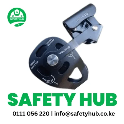 Non-Return Pulley for lifting heavy objects onto tall buildings