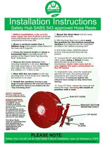 Fire Hose Reel Installation Instructions