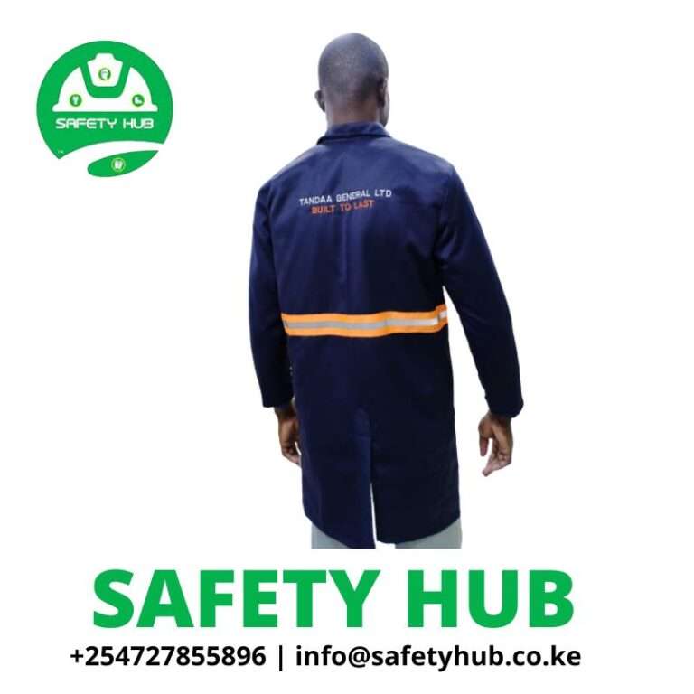 Navy Blue reflective dust coats - PPEs and Work Wear Supplier