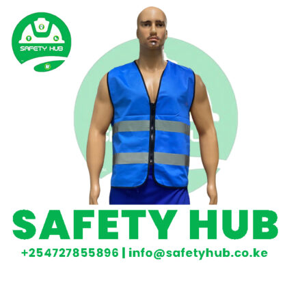 Blue Zipped Reflector Vest