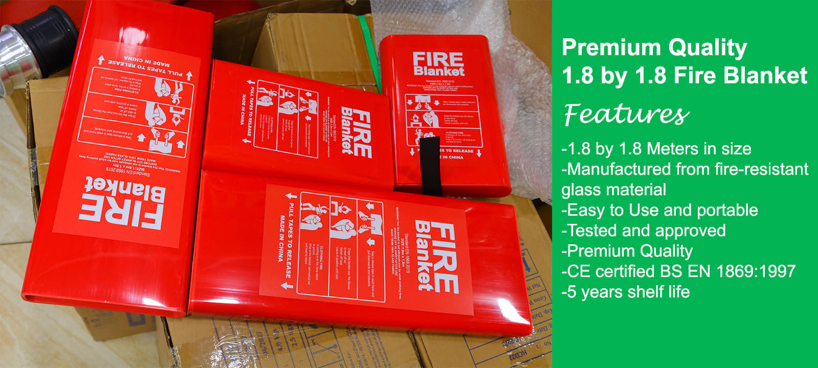 Premium Quality 1.8 by 1.8 Fire Blanket