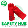 Red leather gloves