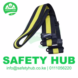Black Security Belt with Yellow Stripe