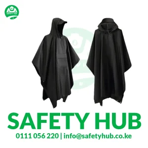  Navy Blue Waterproof Poncho Raincoat