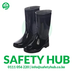 Black CP Rain Gumboots waterproof safety boots Kenya