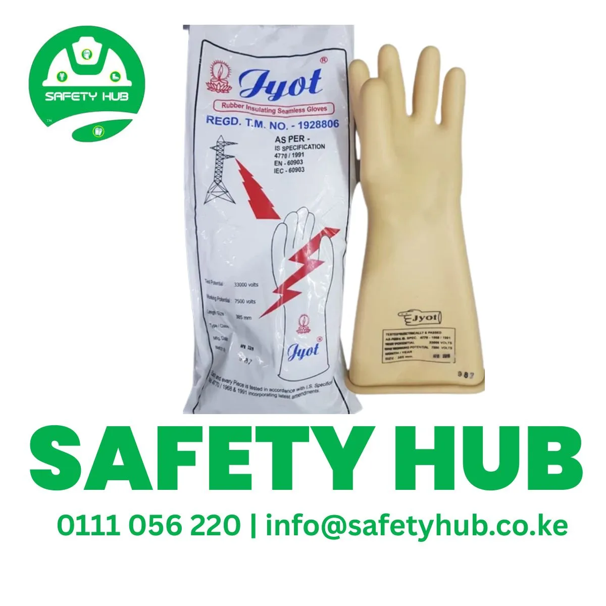 Electrical Insulated Rubber Gloves 33000 Volts prices in Nairobi